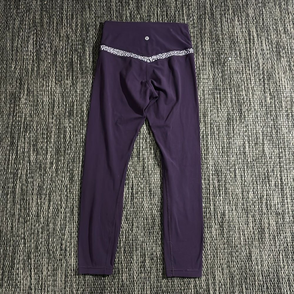 Lululemon Legging Align Pant Nulu Miss Mosaic Lilac Deep Zinfandel Size 6 - Picture 3 of 7